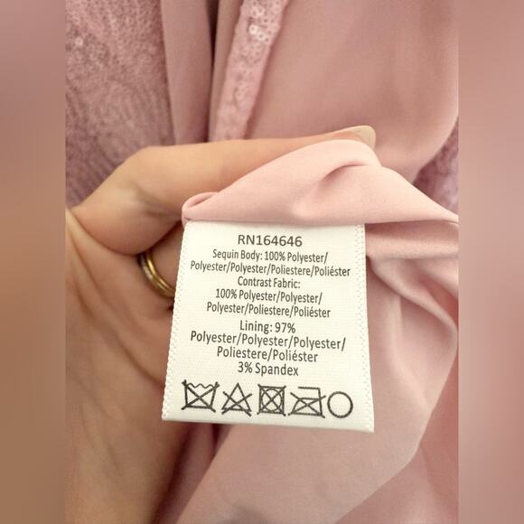 NWT Mestiza New York Margot Sequin Mini Dress Pink Balletcore Size Medium - Picture 12 of 12